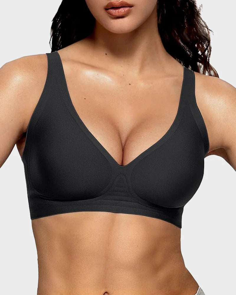 Nahtlose, trägerlose Push-up-BHs mit tiefem V-Ausschnitt für Damen