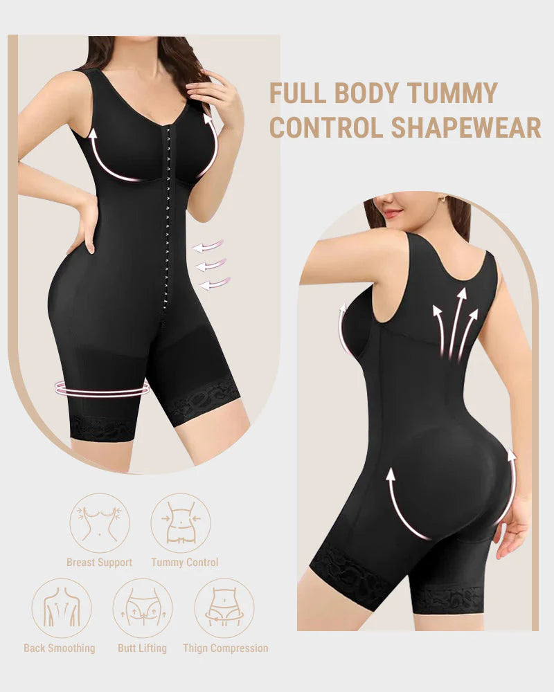 Doppelt komprimierende Bauchkontrolle Shapewear mit BH