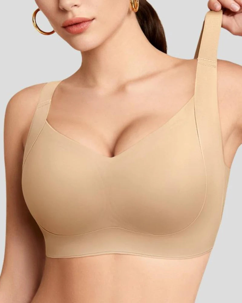 Wireless Push-Up Jelly Support Seamless Bra for Women