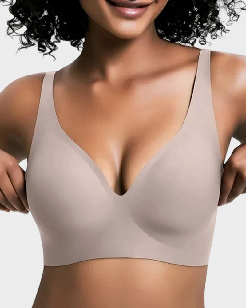 Deep V Seamless Wireless Push Up Bras for Women