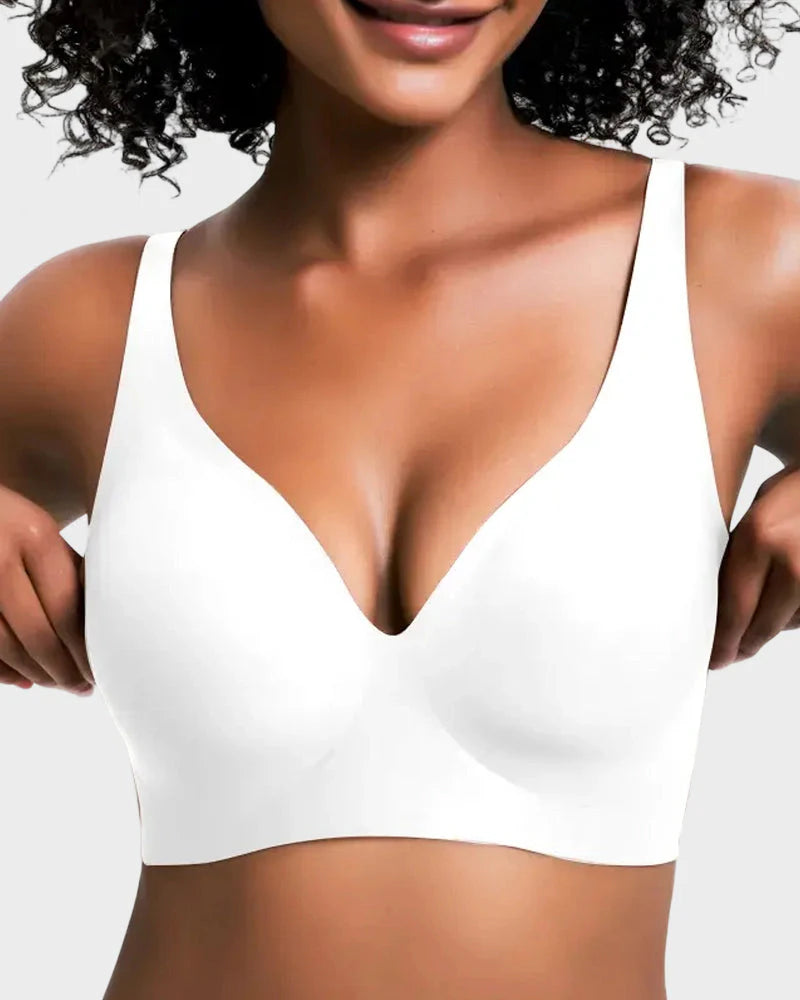 Nahtlose, trägerlose Push-up-BHs mit tiefem V-Ausschnitt für Damen