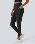 High Waisted Tummy Control Workout Legging met Zijzakken